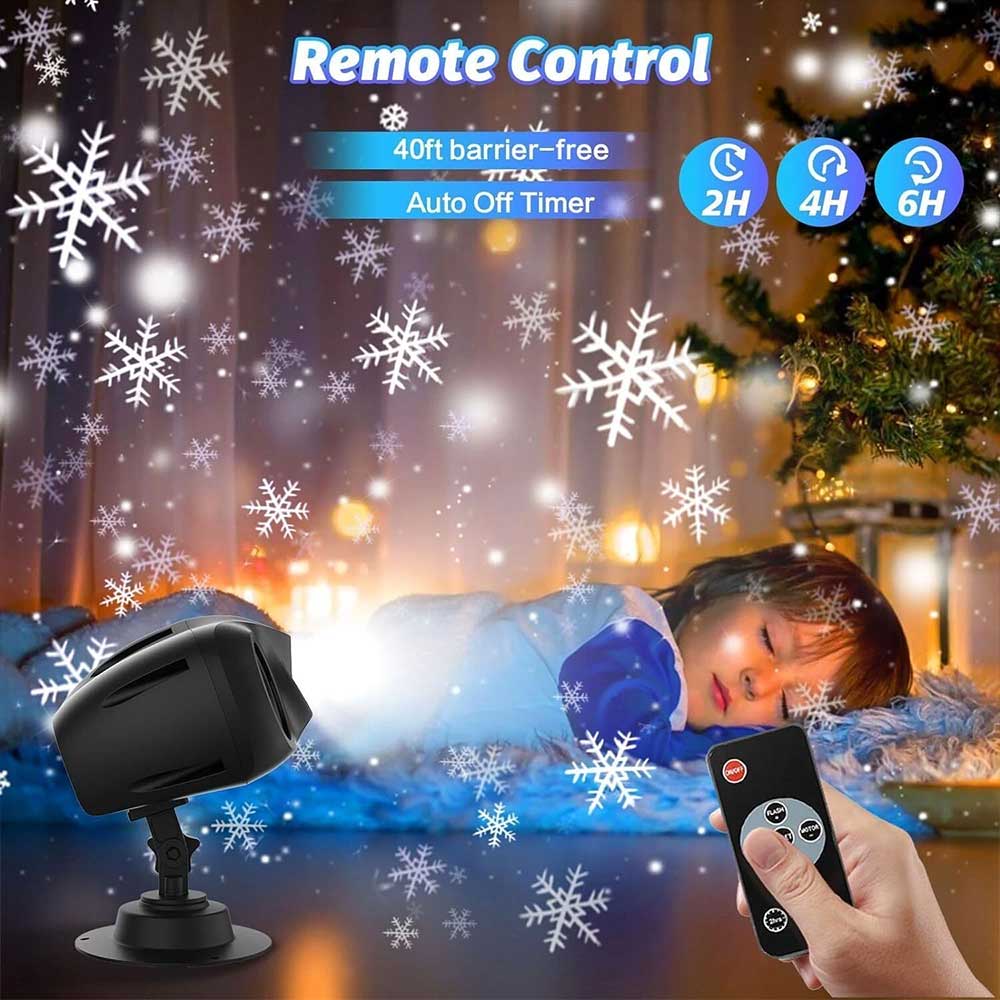 Dual-Lens Owl Snowflake Laser Projector | IP65 Waterproof Outdoor Christmas Light with Remote & Timer