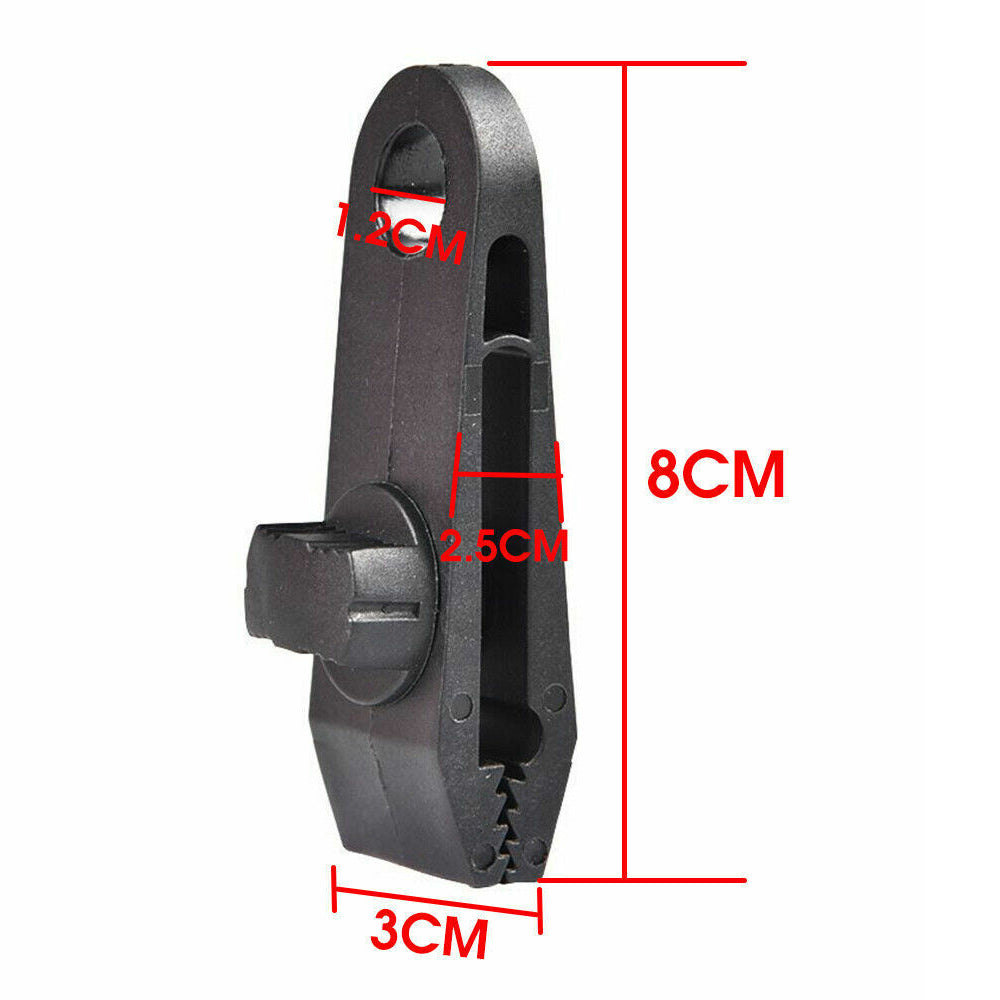 10/20 Pack Awning Tent Clamp Tarp Clips Set Canopy Snap Hangers Survival Camping