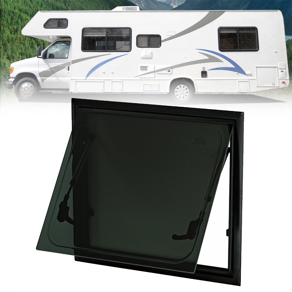 RV Caravan Square Push Out Flat Window Locking Handle with Strut Fitting