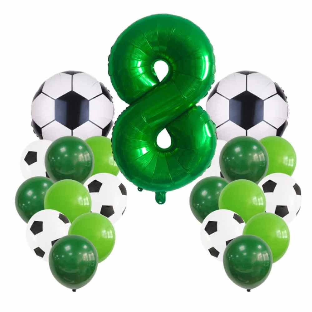 Football Balloon Set – 21 Pieces, Footballer Birthday Party Sports Decoration