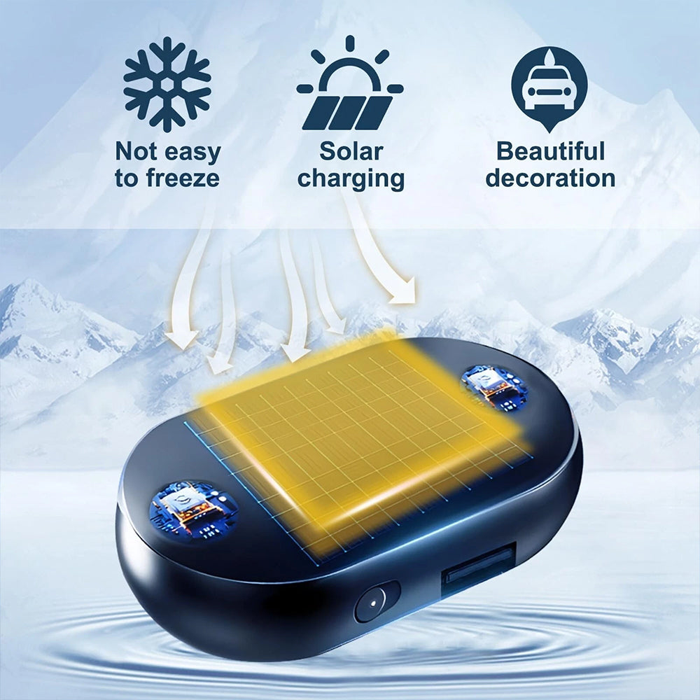 2PCS Solar Charging Car Deicer - Electromagnetic Anti-Snow & Ice Removal Tool