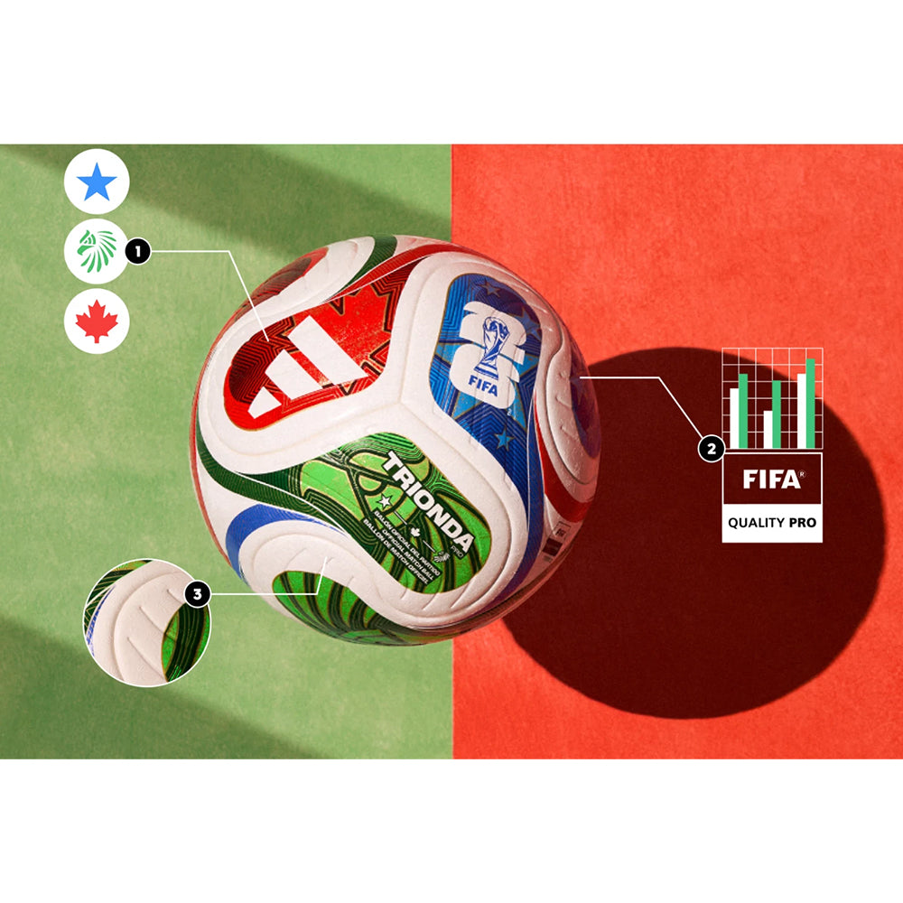 FIFA World Cup 2026 Trionda Match Ball – Size 5 Official Football, Heat-Bonded PU