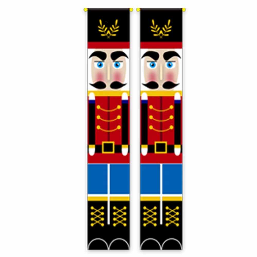 Christmas Soldier Banner Flag – Nutcracker Wall Hanging for Party & Home Decor 180x30cm