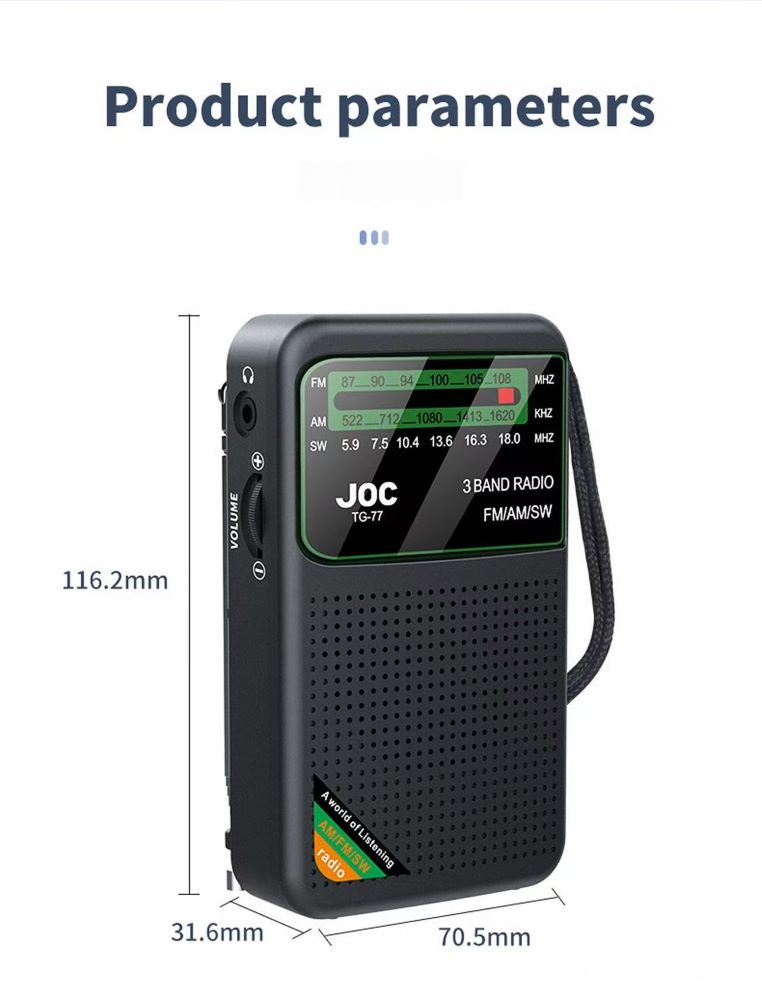 Multifunctional Automatic Tuning Radio – All-Band, All-Channel Portable AM/FM/SW Radio