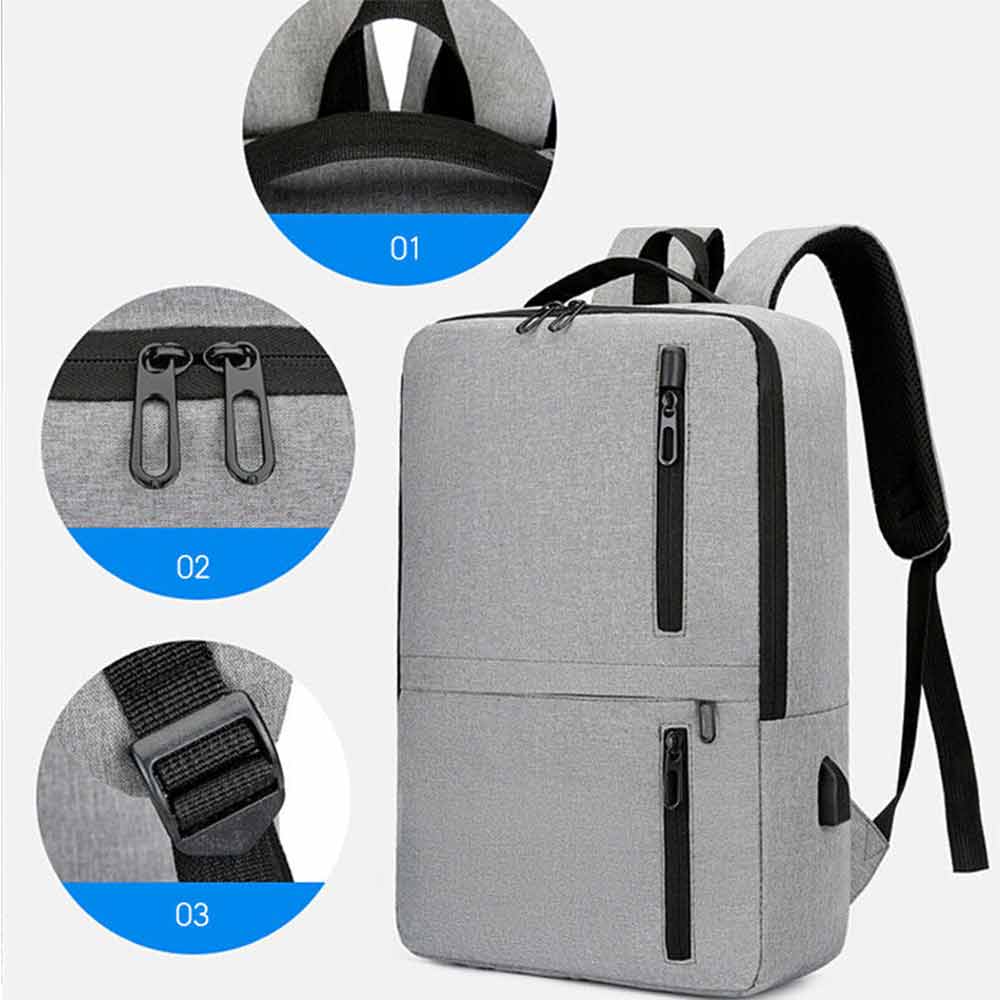 Business Bag Schoolbag Backpack Shoulder Bag Male Large Capacity Bag Charging USB