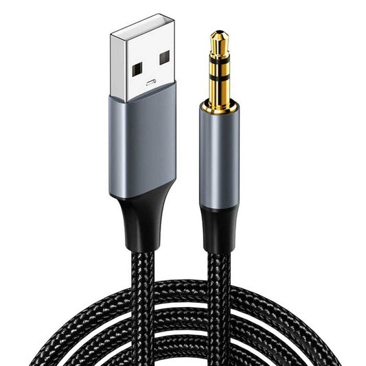 USB A to 3.5 Jack Adapter Wire USB to 3.5mm Aux Line Male to Male Audio Cable