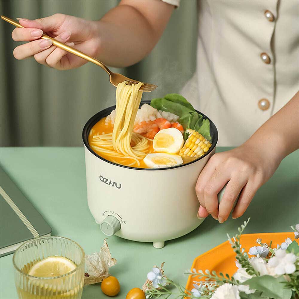Portable Mini Electric Cooker – 1-2 Person Small Boiling & Stewing Pot for Dorm, Office & Travel