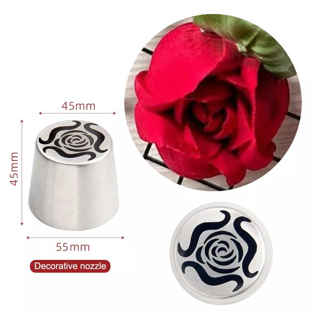 Stainless Steel XL Rosebuds Russian Flower Icing Tip Pastry Piping Nozzle DIY