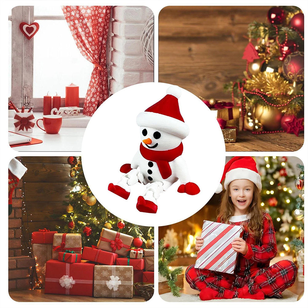 2Pack 3D Printed Snowman Decorations – Flexible Festive Tabletop Figures for Christmas & Home Decor