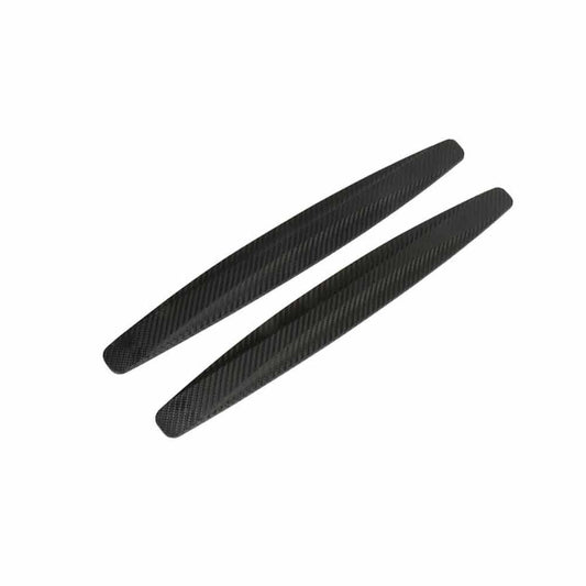 2PCS Unique Black Strip Bumper Corner Protector Guard Car Carbon Fiber Anti-rub