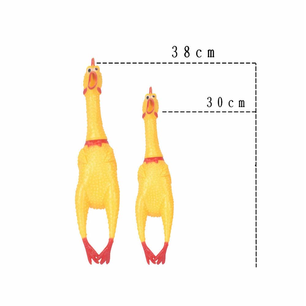 Squeaker Funny Screaming Chicken Toy Squeeze Rubber Chew Dog Bite Shrilling Pet