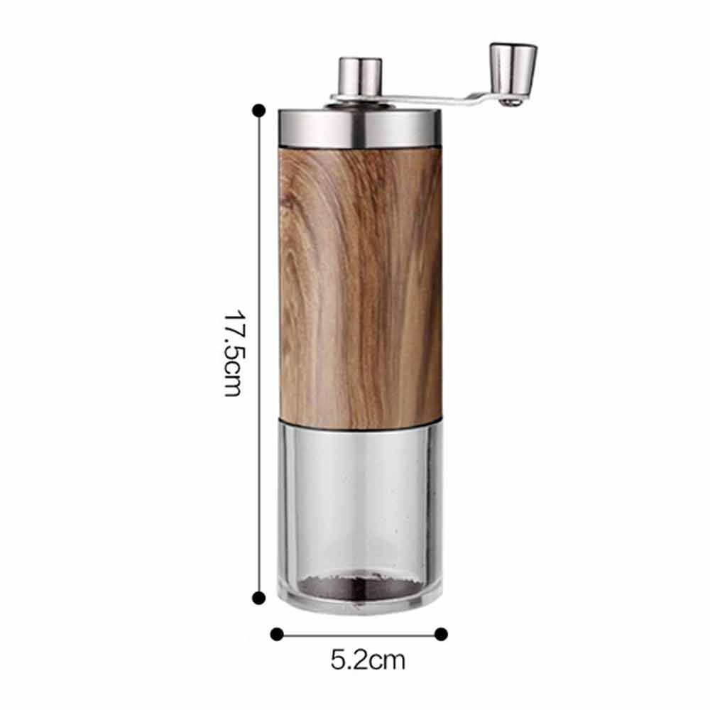 Hand Manual Coffee Bean Grinder Stainless Steel Conical Burr Portable Travel