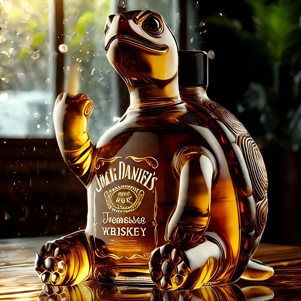 Turtle Whiskey Bottle 2025 - Unique Animal Glass Decanter Gift 350ml