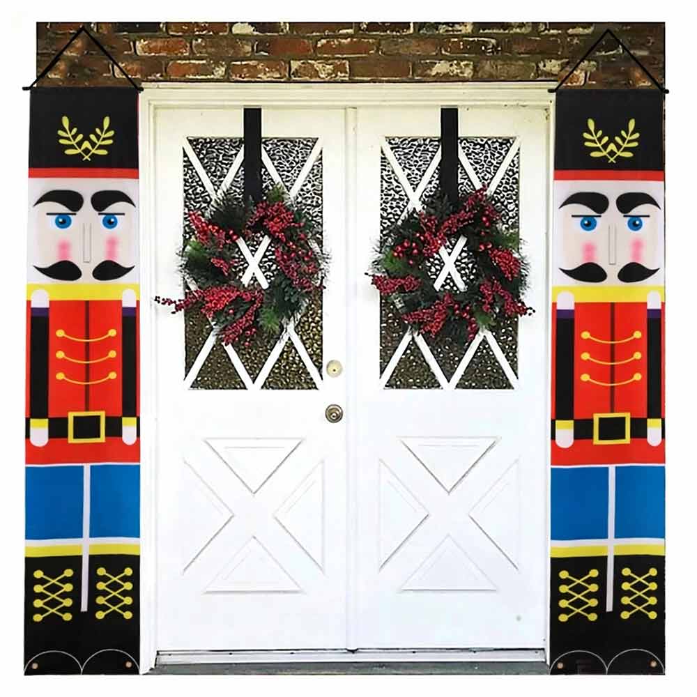 Christmas Soldier Banner Flag – Nutcracker Wall Hanging for Party & Home Decor 180x30cm