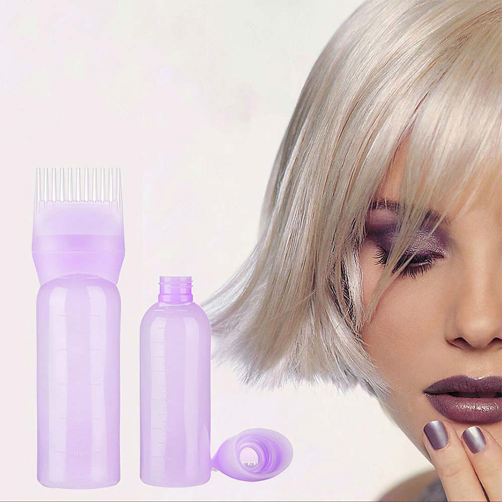 3pcs Root Comb Applicator Bottle with Graduated Scale Hairstyling Hairdressing