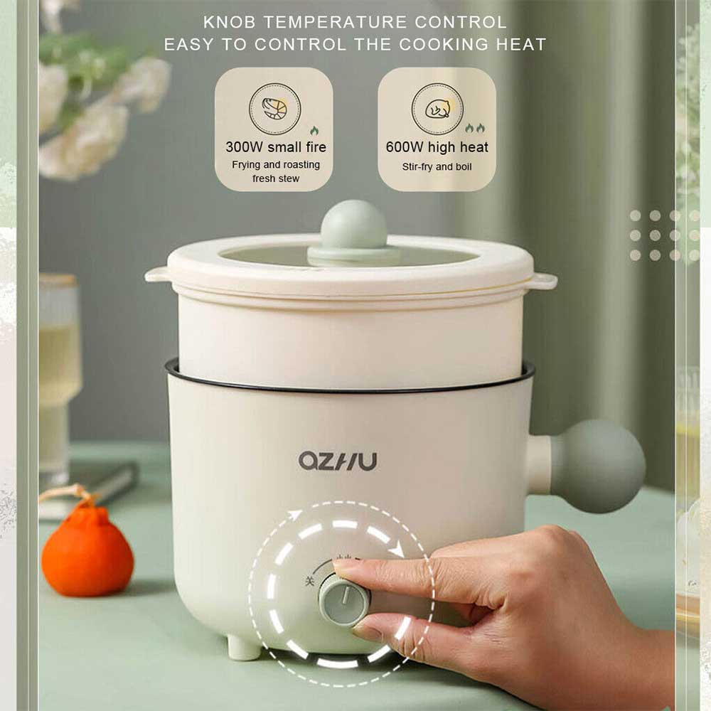 Portable Mini Electric Cooker – 1-2 Person Small Boiling & Stewing Pot for Dorm, Office & Travel