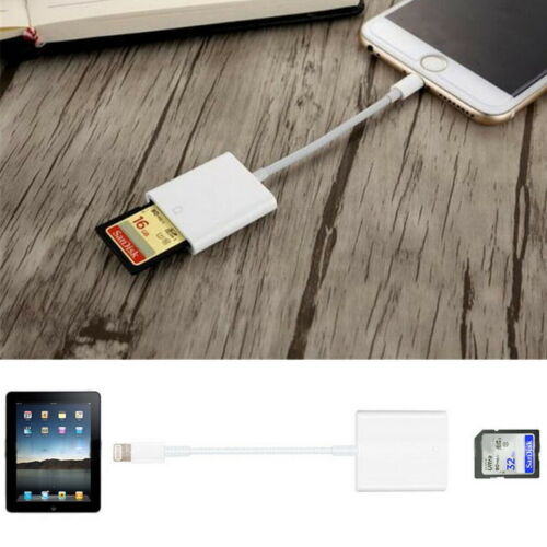 8Pin to SD Card Camera Reader Adapter for iPhone XR XS max X iPad Pro Mini