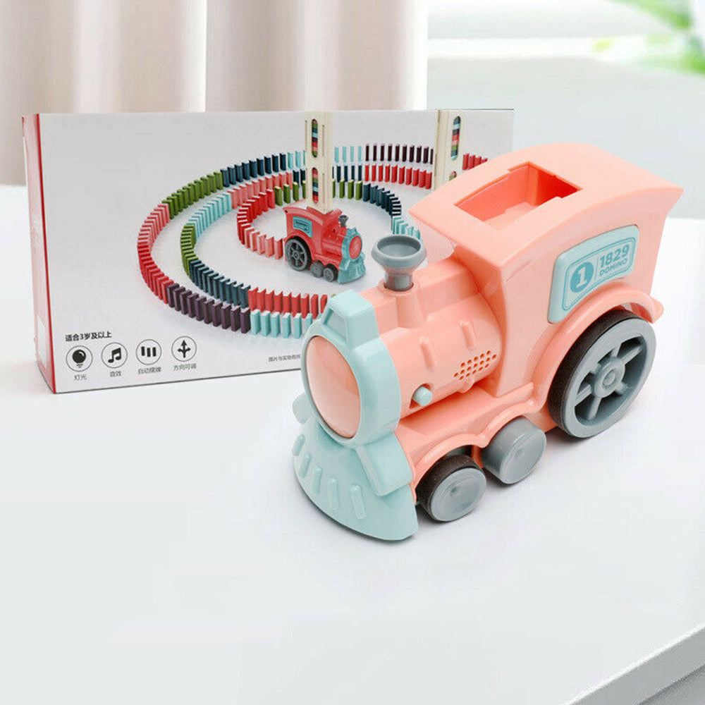 Domino Train Building Blocks Set Stacking Toy Kids Creatives Toys Funny Gift