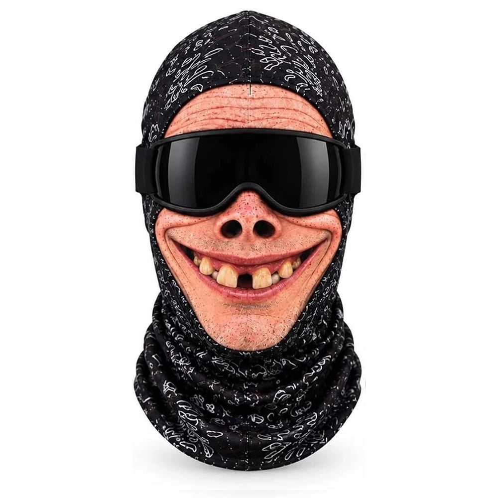 Funny 3D Face Mask Balaclava – Windproof Full Face Cover for Winter