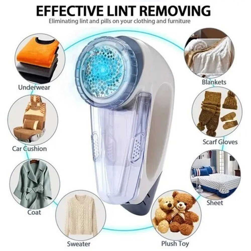Electric Lint Remover - Battery-Powered Fabric Shaver for Clothes & Debobbler