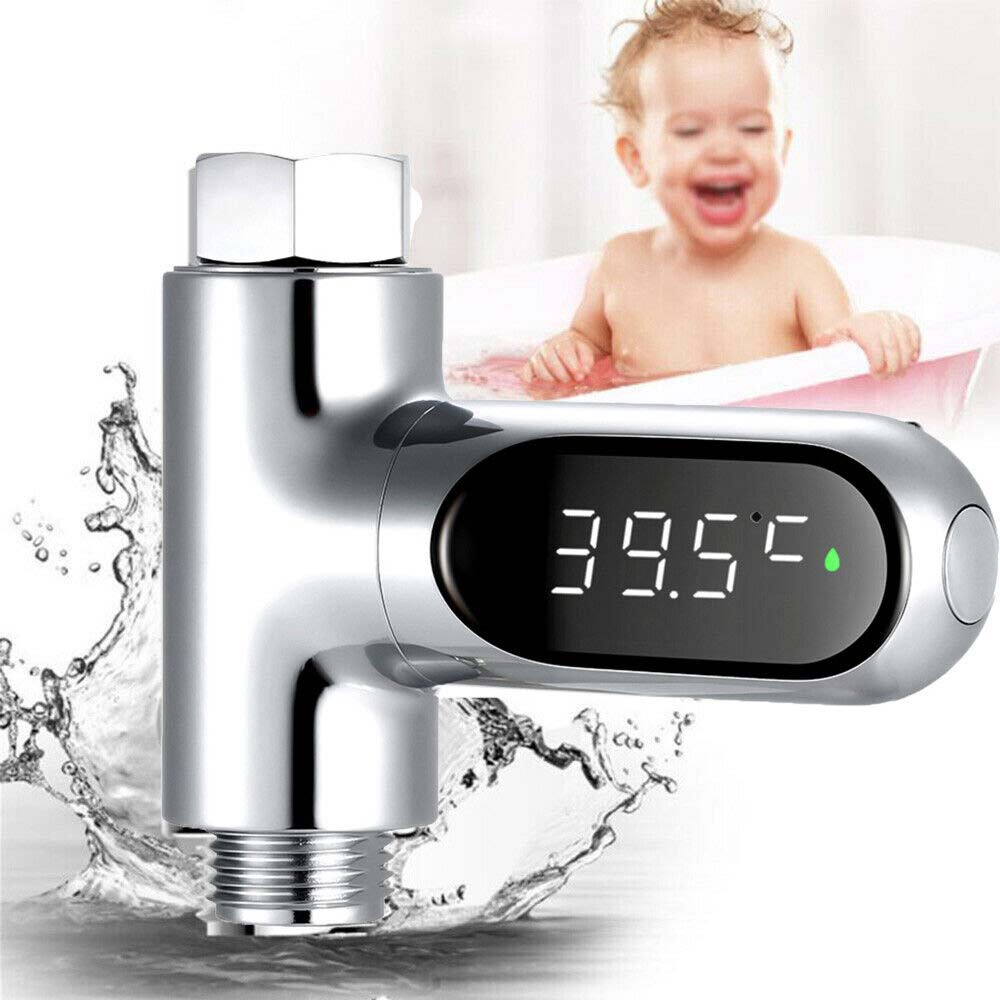 Digital Shower Thermometer Kitchen Bath Water ℃/℉ Selection Temperature Monitor