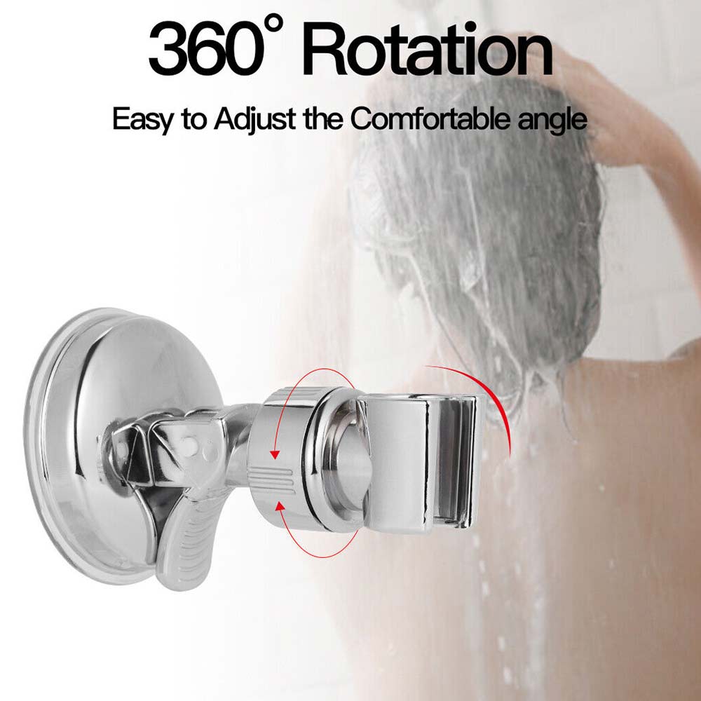 Shower Head Holder Bathroom Wall Mount Adjustable with Vacuum Strong Suction Cup