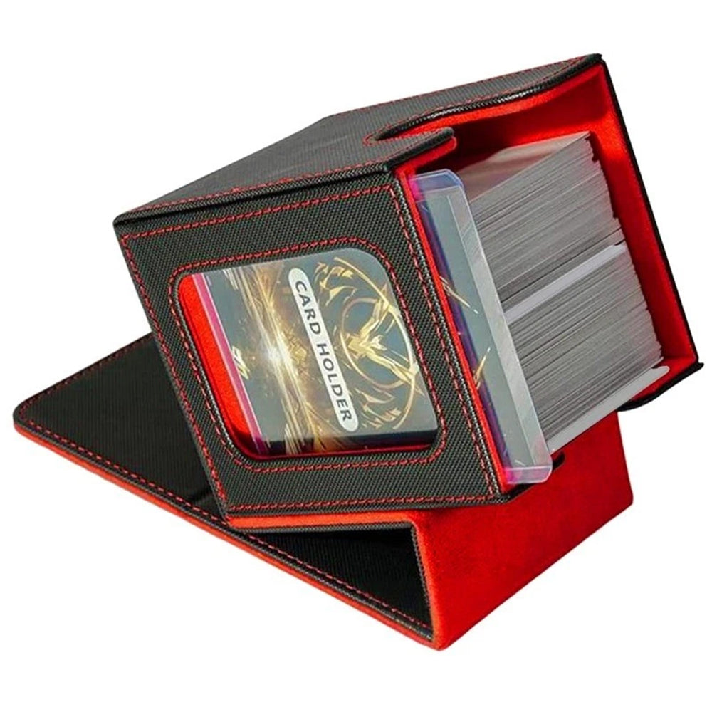 PU Leather MTG Deck Box with Magnetic Closure & Card Stand - TCG Commander Card Storage Case