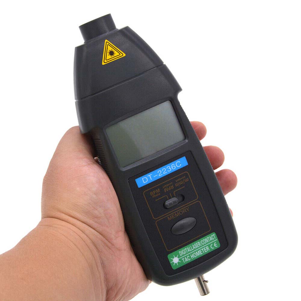 Digital Tachometer Contact Non-contact Speed Detector Meters Auto Ranging Tool