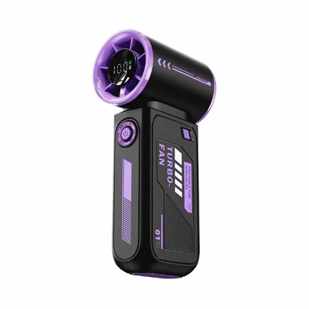 Handheld Turbo Fan – USB Rechargeable 3600mAh Portable Adjustable Airflow