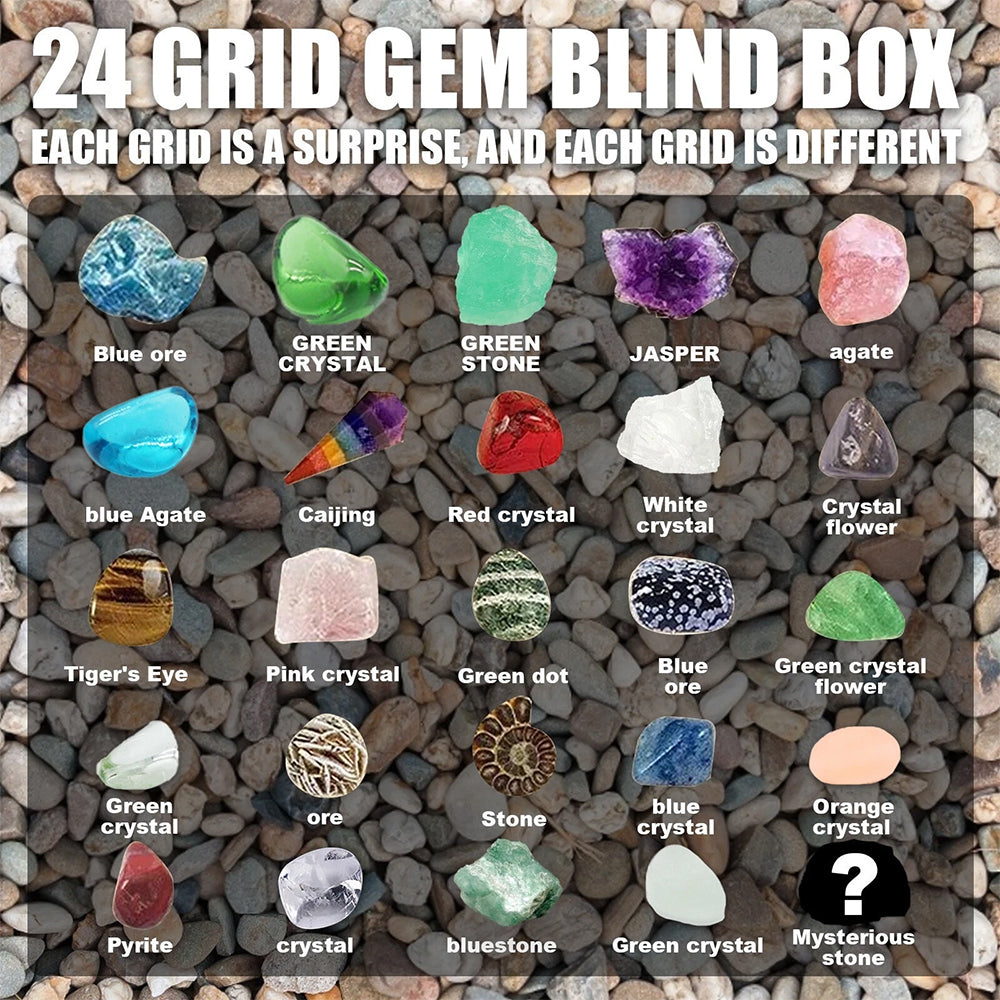 2025 Crystal Advent Calendar with 24 Healing Stones & Minerals | Countdown to Christmas with Science & Magic