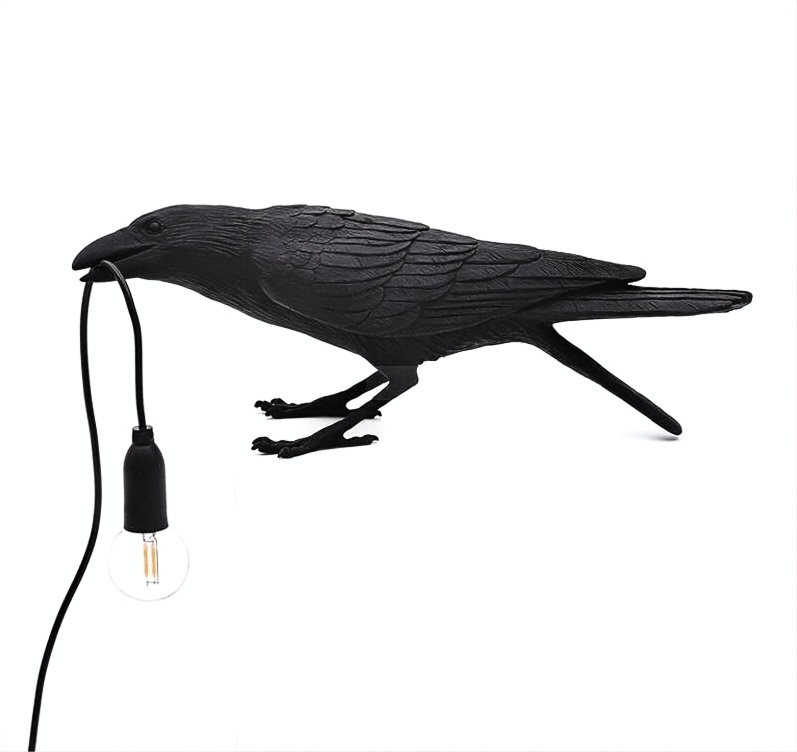 Resin Lucky Bird Wall-Lamp Table Lamp Night Light Bedside Table LED Decor