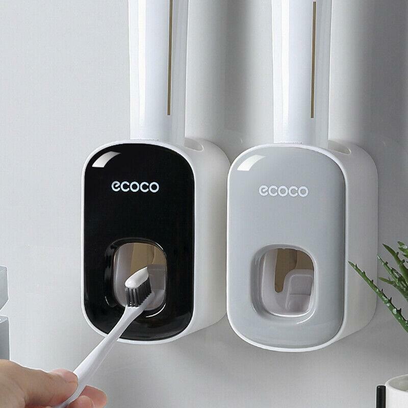 Ecoco Wall mount auto ands Free Toothpaste Dispenser Automatic Toothpaste Squeez