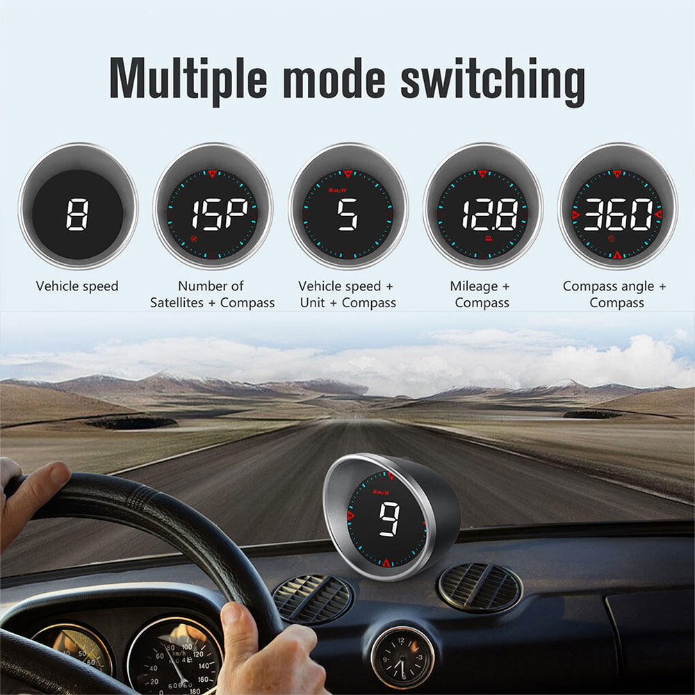 Universal Car Head Up Display G5 HUD GPS Speedometer Speed Warning Alarm