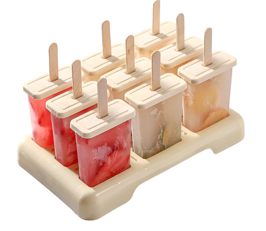 9 Cell Frozen Ice Cream Diy Pop Mold Popsicle Maker Lolly Mould Tray Pan