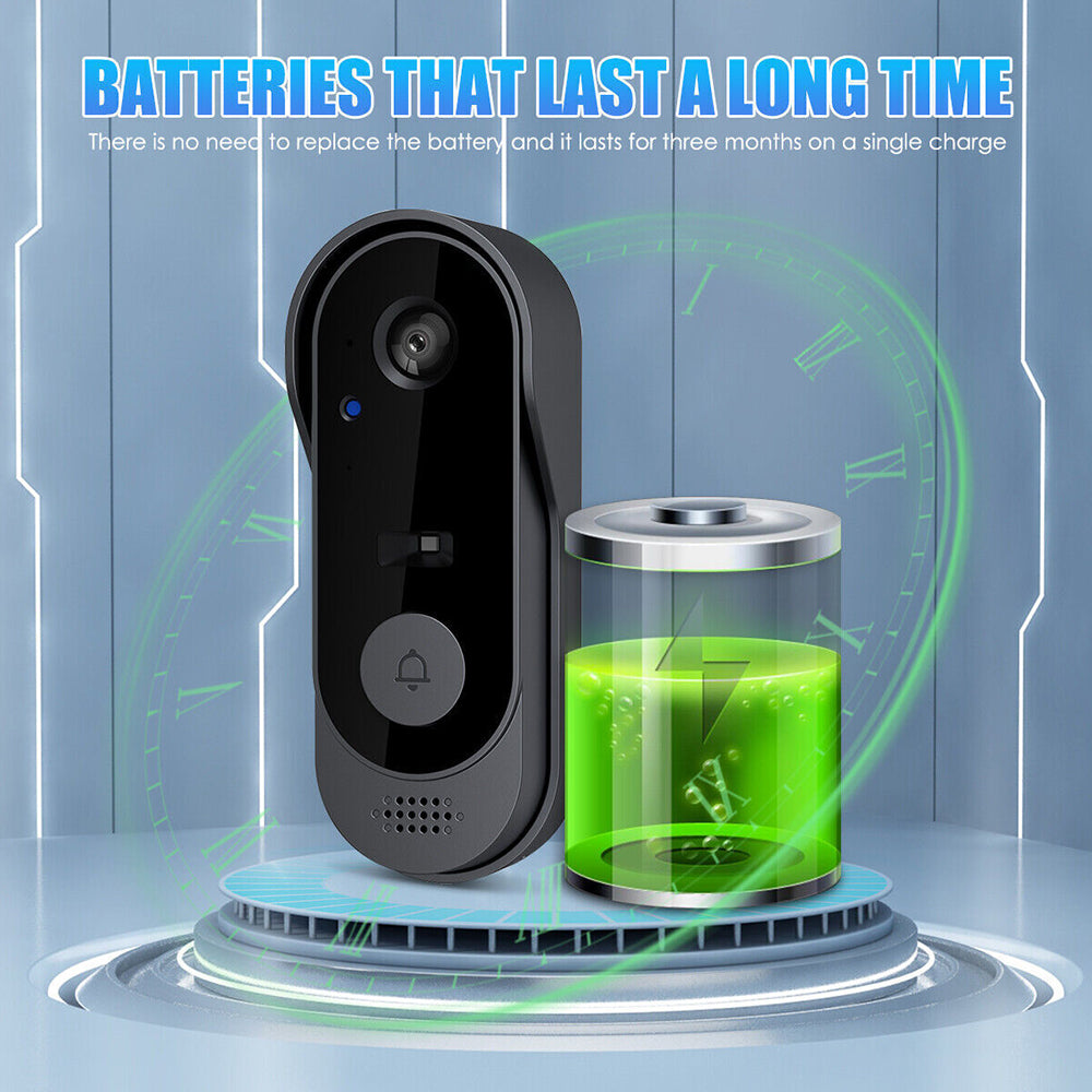 Wireless Smart Video Doorbell WiFi Tuya Security Camera Bell Phone Door Ring
