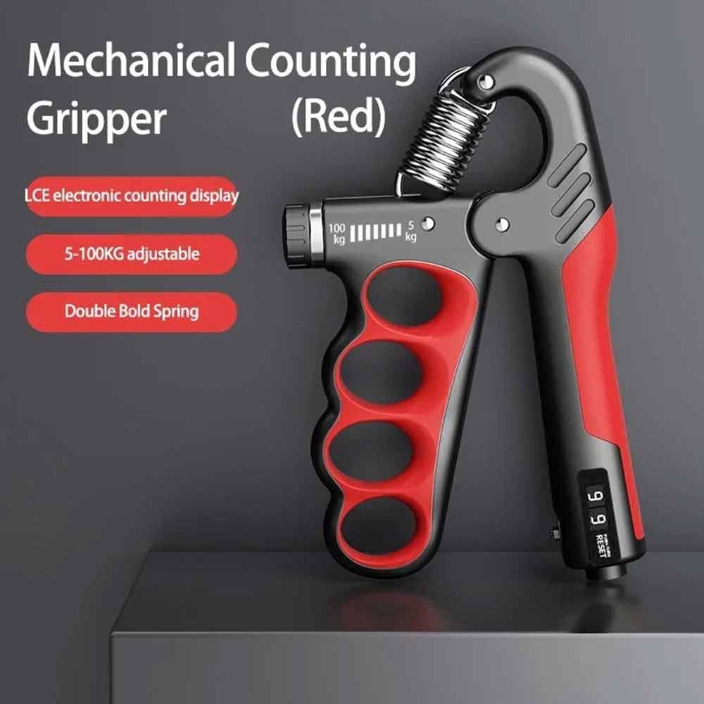 5-100kg Adjustable Hand Grip Strengthener – Digital Count Grip Strength Trainer with LCD Display