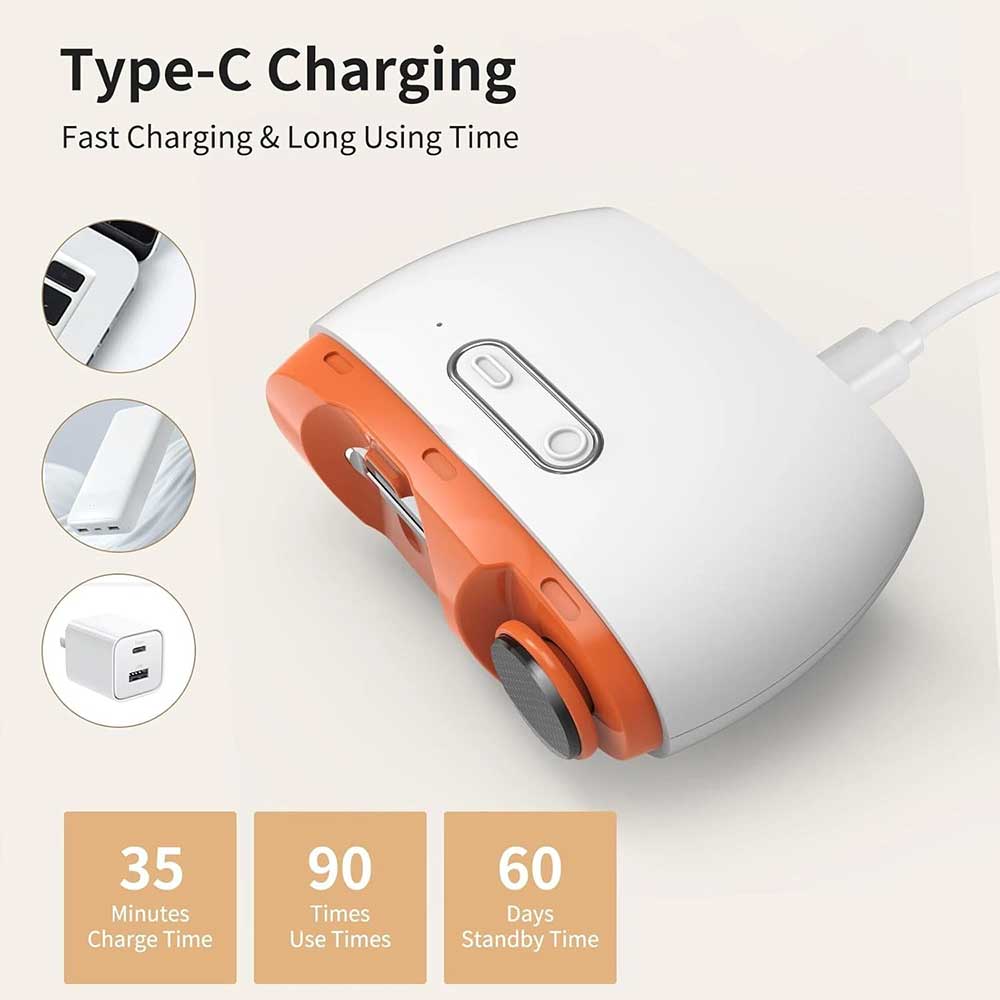 2-in-1 Electric Nail Trimmer & Polisher - Safe Automatic Nail Clipper with LED Light for All Ages