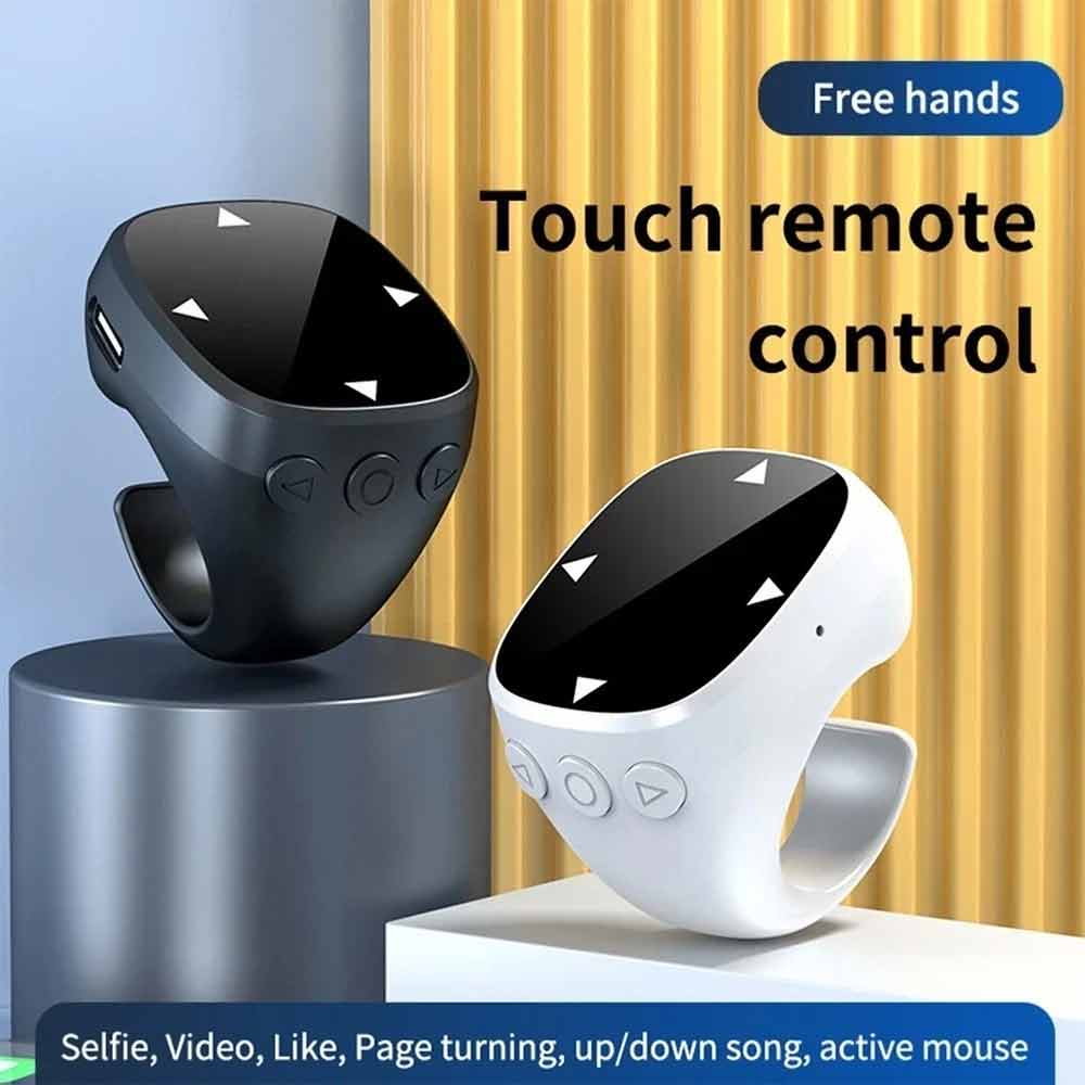 Bluetooth 5.3 Scrolling Ring – TikTok Remote Selfie Page Turner for Phones