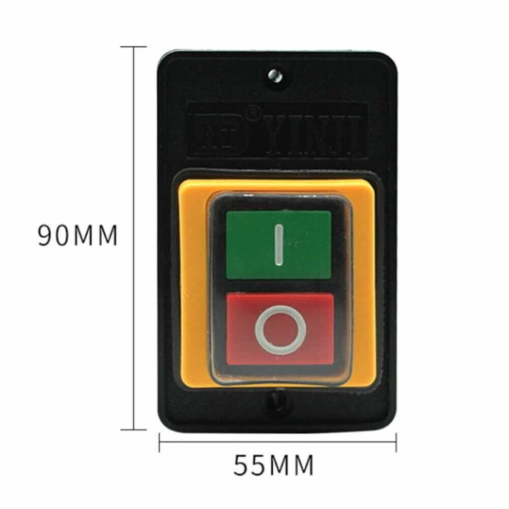 On/Off WaterProof Start Stop Push Button Switch for Drill Press Grinder KA0-510A