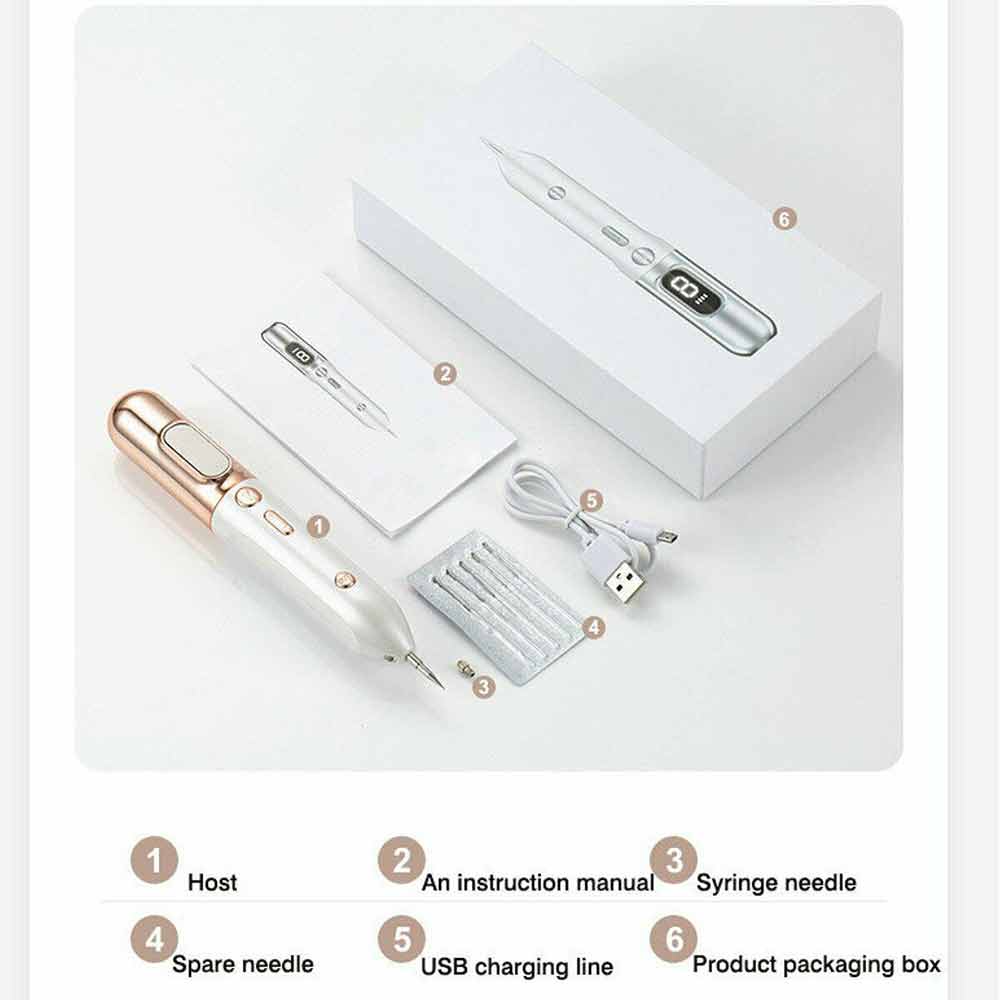 Laser Plasma Pen Freckle Remover Machine LCD Skin Mole Wart Dark Spot Removal
