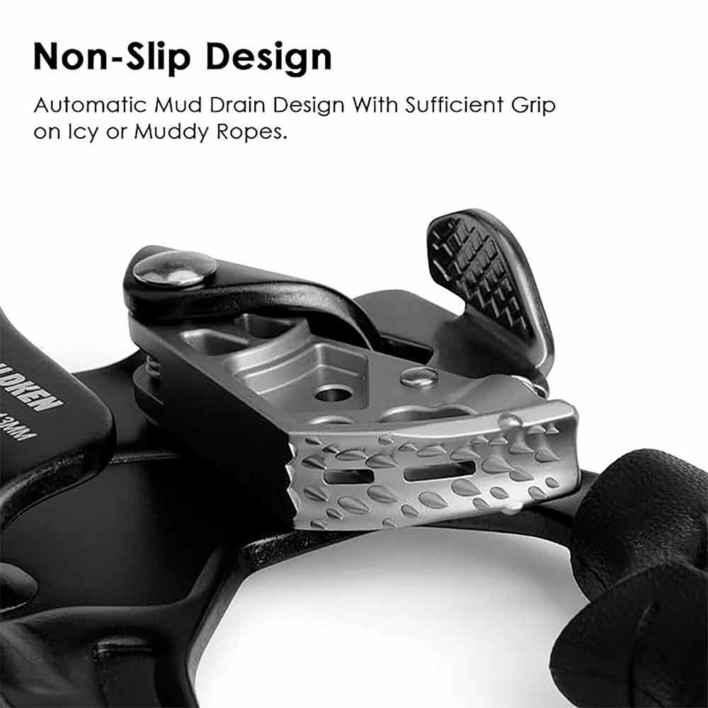 Right Hand Ascender Rock Tree Climbing Gear Professional Roping Device for 8~13m