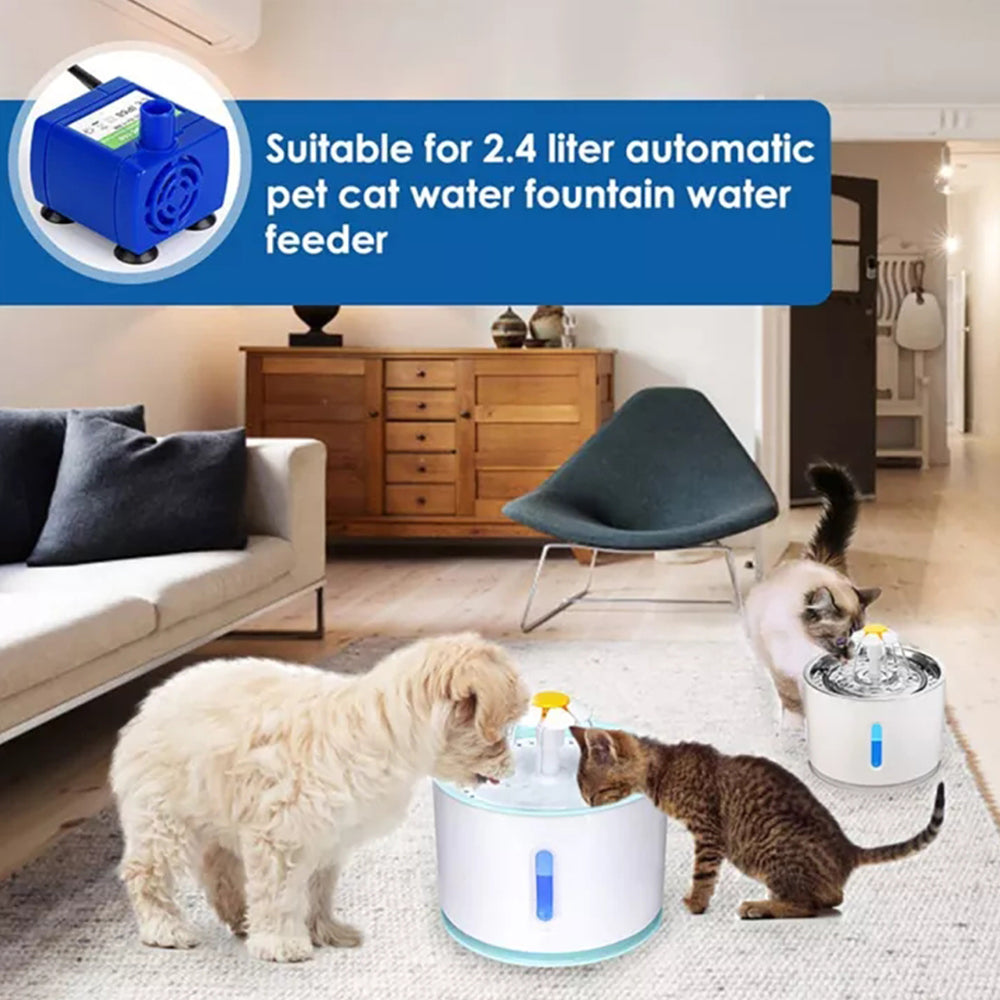 Mini Pets Drinking Fountain Pump DC USB LED For Cat Water Bowl Submersible Pump