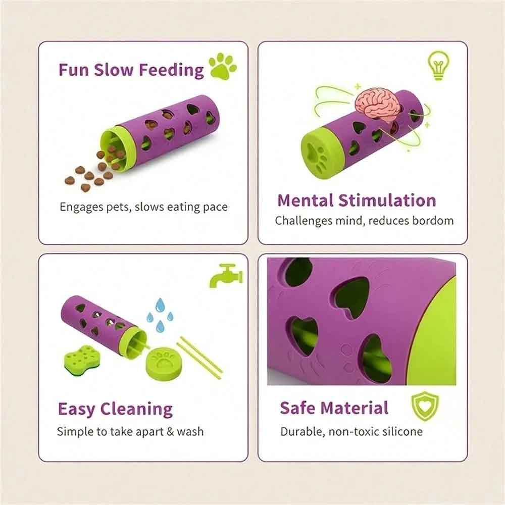 Rolling Pet Treat Dispenser – Interactive Toy for Dogs, Puppies & Cats,