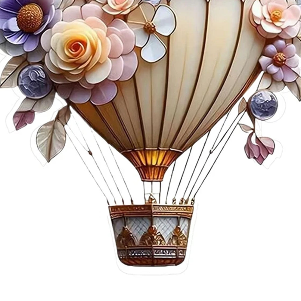 2D Acrylic Flat Hot Air Balloon Hanging Garden Lantern – 2mm Thick, Deck & Patio Decor