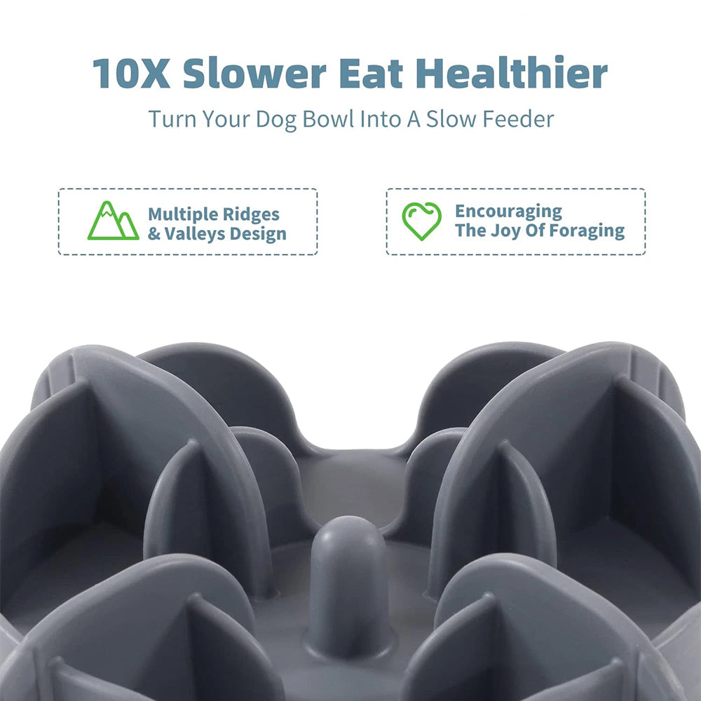 17-Suction Slow Feeder Insert – Silicone Dog Bowl Accessory for Small Dogs