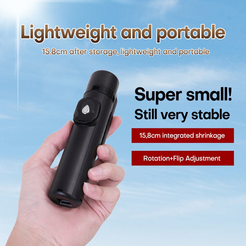 Universal Extendable Bluetooth Wireless Selfie Stick with Fill Light Tripod