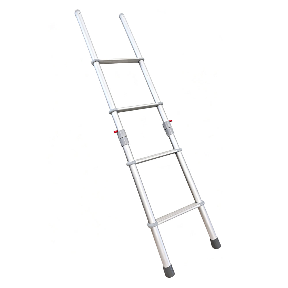 4-Step Foldable Aluminium Ladder for Caravan RV Bunk - Lightweight, Non-Slip, Space-Saving