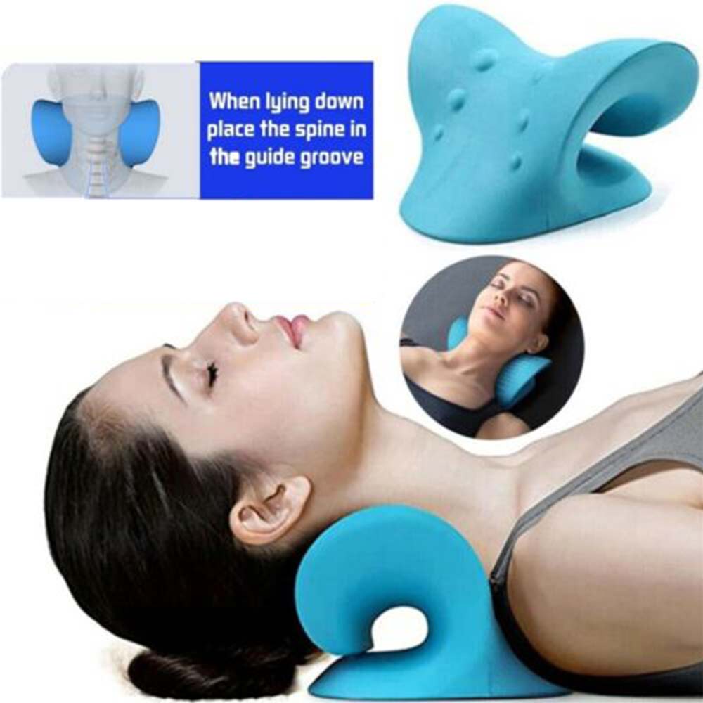 Neck Traction Pillow Cloud Shape Neck Stretcher Cervical Massage Pain Relief