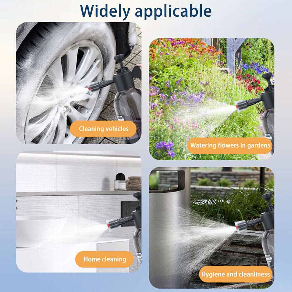 2L Hand Held Pump Wash Spray Bottle Car Wash Foam Sprayer Snow Foam Detailing