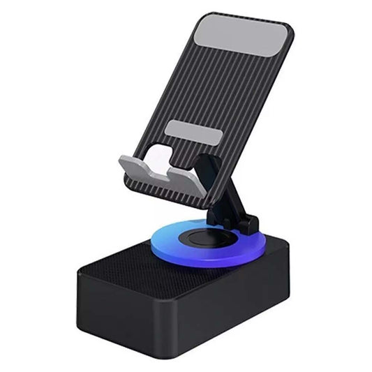 3In1 Foldable Cell Phone Stand with Wireless Bluetooth Speaker, Bluetooth Audio Power Phone Holder